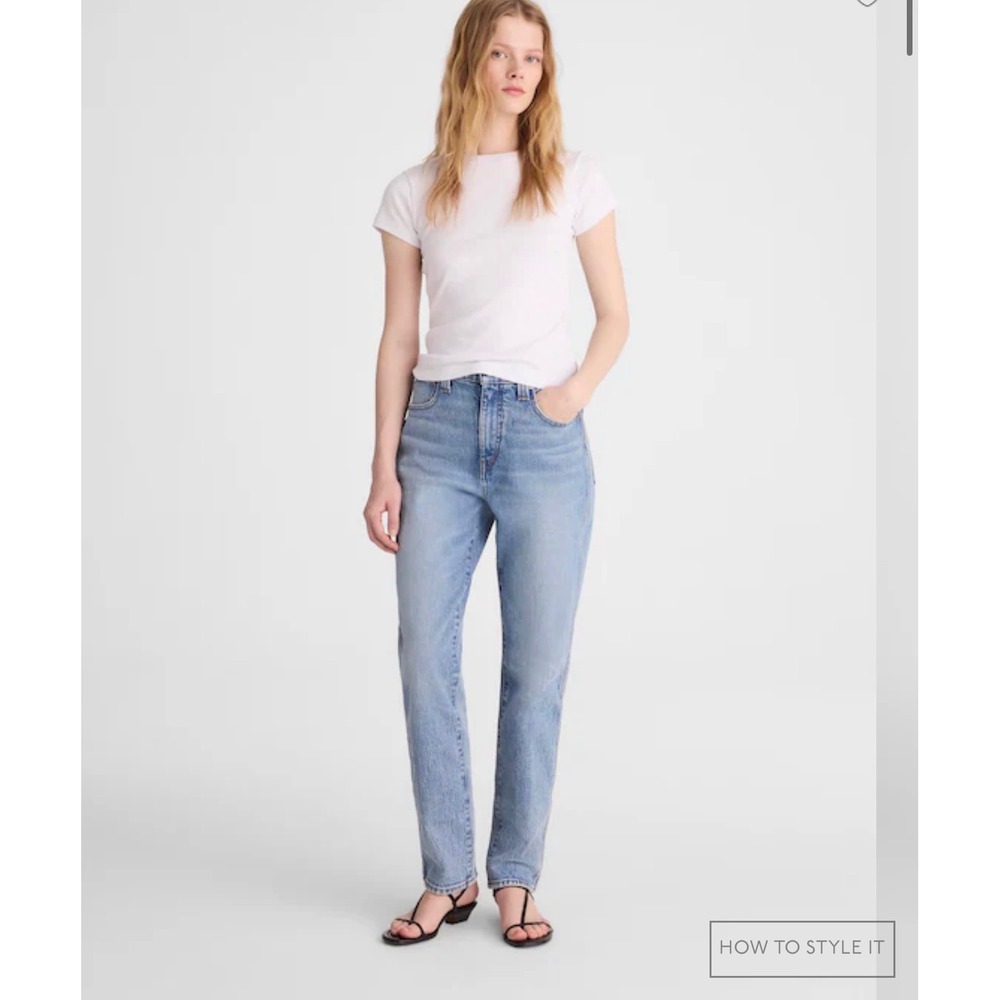 MADEWELL The Perfect Vintage Straight Jeans High Rise Light Wash Size 31